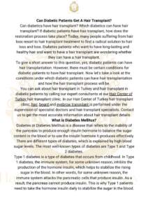 Can Diabetic Patients Get A Hair Transplant pdf