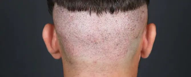 hair transplant scar