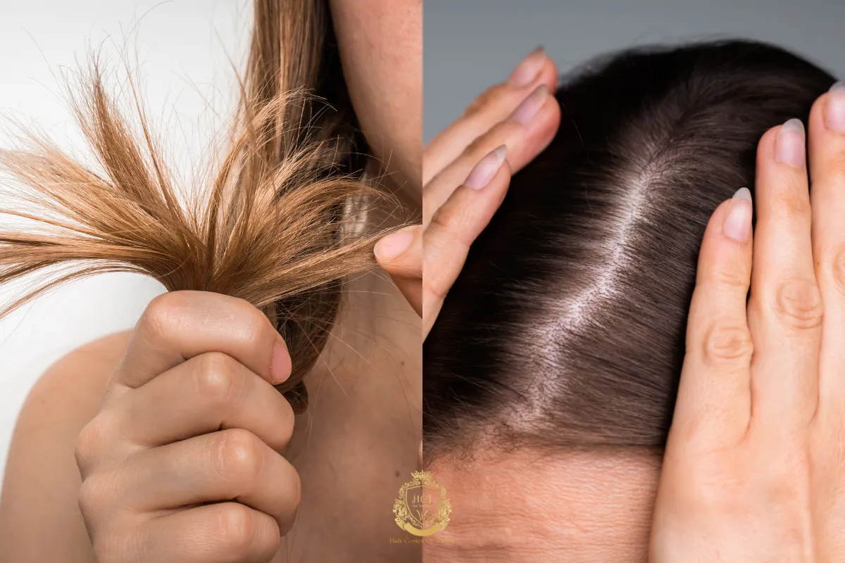 brittle hair and hair thinning