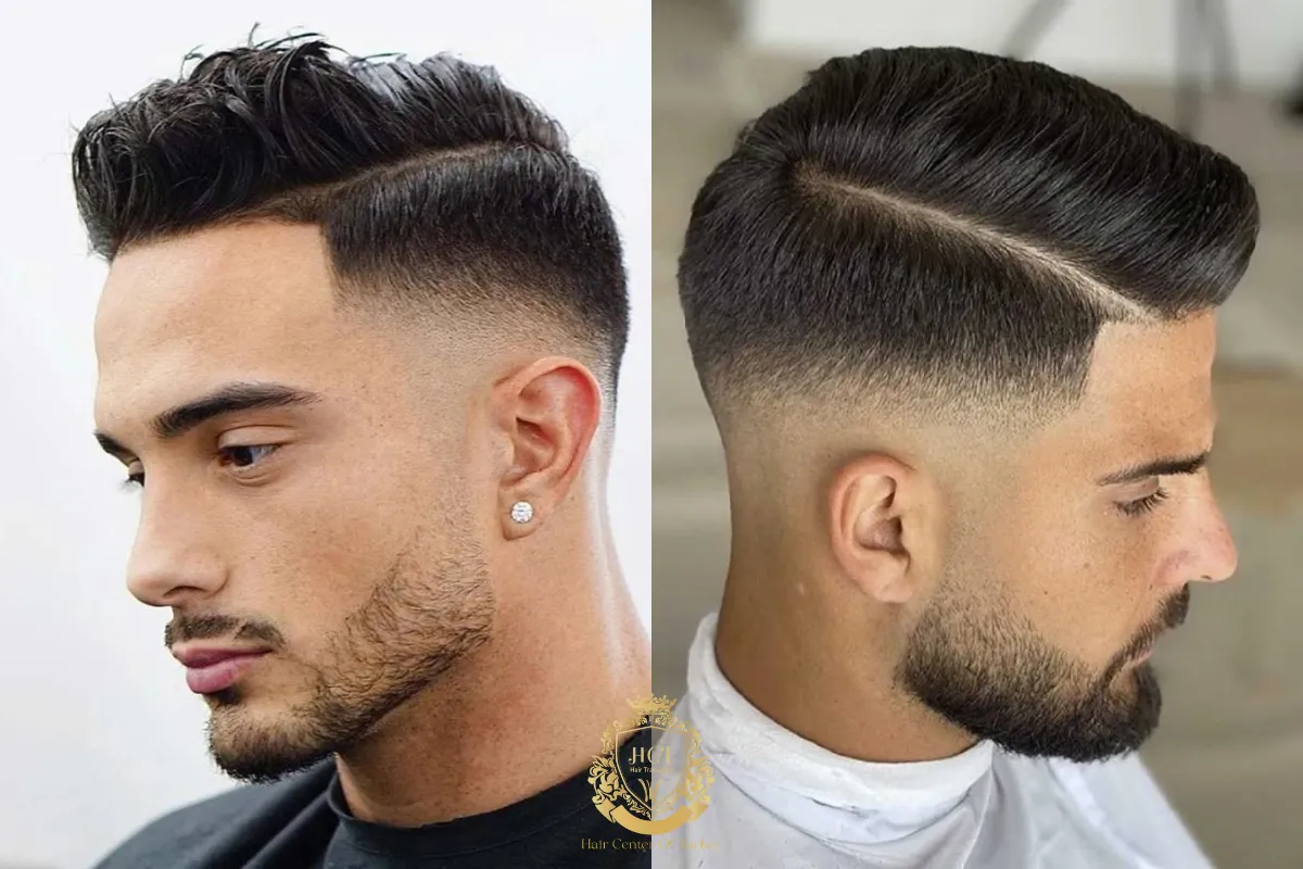 comb over with fade haircut