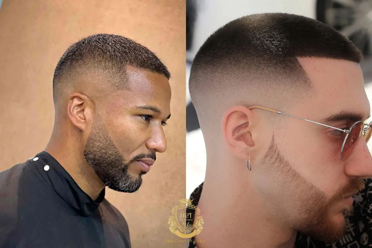 fade with short top haircut