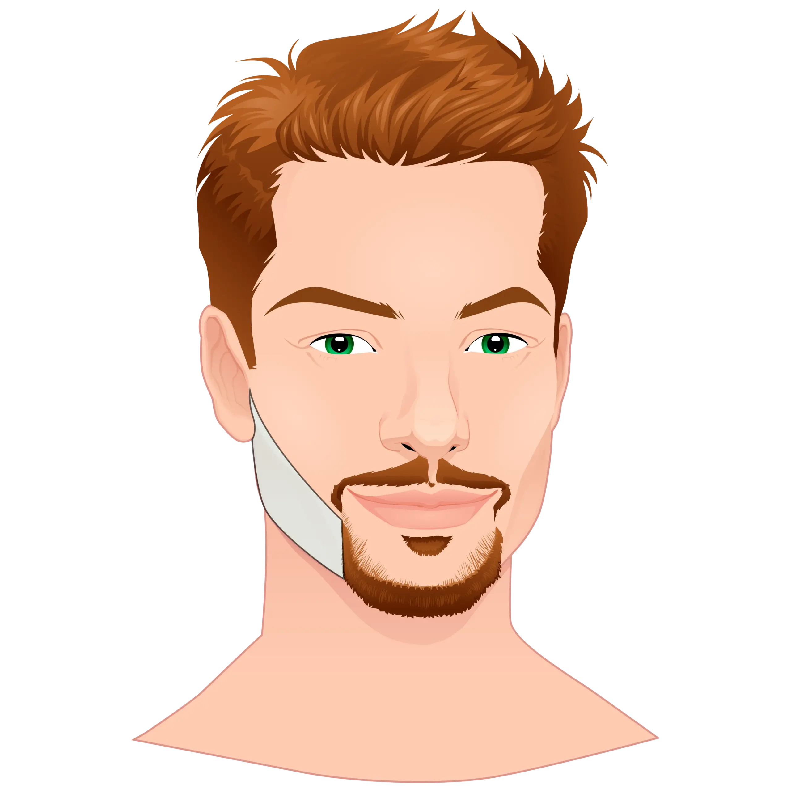 Midscalp bölge tepe kısmı ikonu