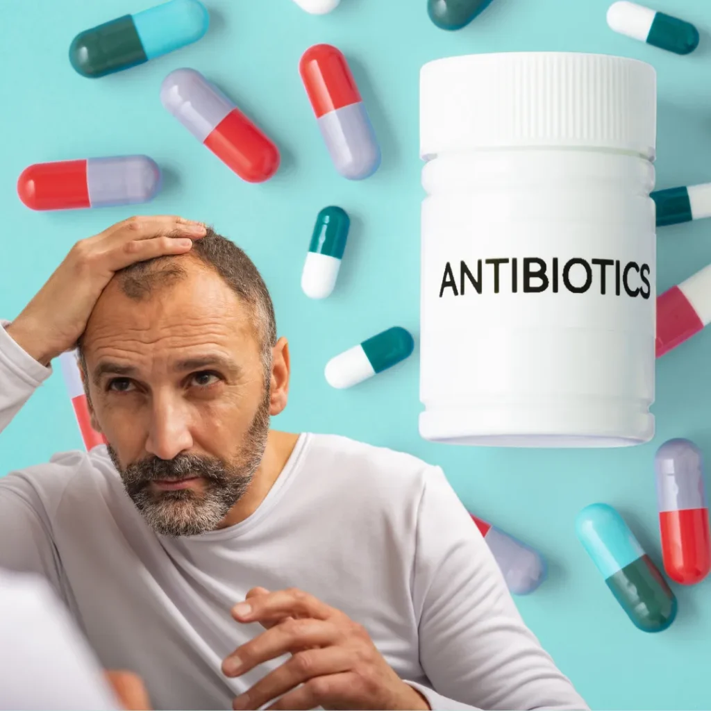 Quais antibióticos causam queda de cabelo?
