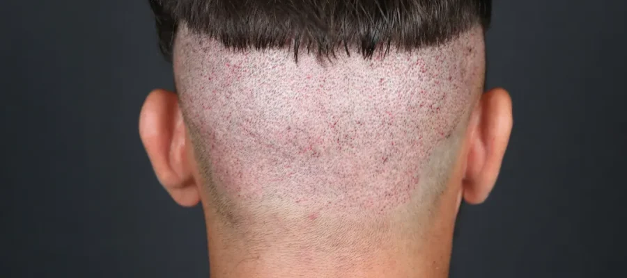 hair transplant scar