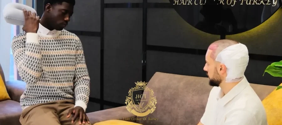 Après le processus de greffe de cheveux