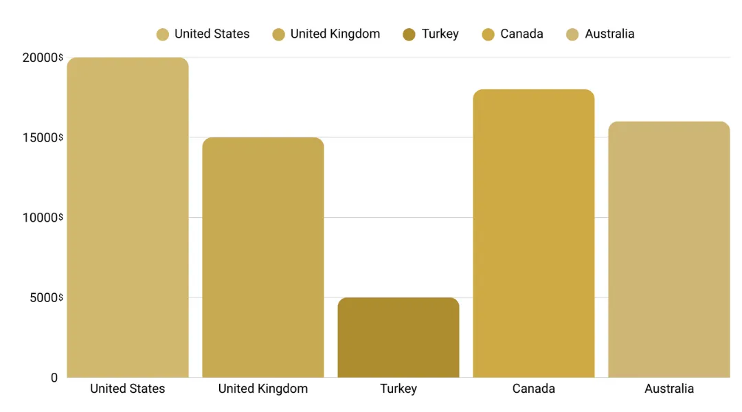 Haartransplantation Türkei Kosten 2026 2 hair transplant cost graph